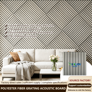 Panel Acústico <span class=keywords><strong>de</strong></span> PVC <span class=keywords><strong>de</strong></span> Tres Lados con Textura <span class=keywords><strong>de</strong></span> Tela, Color Gris Claro, Moderno, Ecológico, NRC 0.8, Alta Reducción <span class=keywords><strong>de</strong></span> Ruido, para Sala <span class=keywords><strong>de</strong></span> Estar, Hotel - Product Image 1