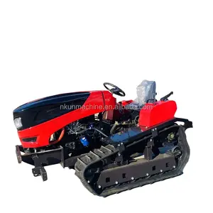 25 hp Ride-on crawler rotary tiller Multipurpose farm tractor rubber track tractors for sale
