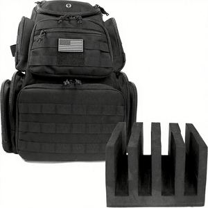 Sac à dos tactique en polyester verrouillable grande capacité pour l'extérieur, la randonnée et les voyages, avec plusieurs poches - Product Image 1
