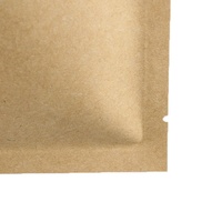 Sachets d'emballage alimentaire de luxe en papier kraft brun à trois soudures latérales, refermables, avec doublure en aluminium, thermosoudables, à fermeture éclair, recyclables