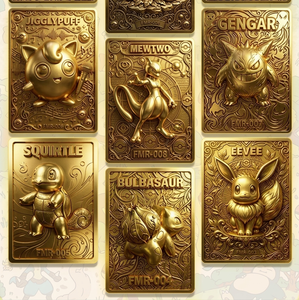 Cartes à collectionner Anime Artboard Pokémon personnalisées avec bord doré, personnages de <span class=keywords><strong>manga</strong></span> japonais, impression couleur, jeu de table - Product Image 2