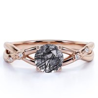 Vente en gros de pierres de quartz noir en argent sterling S925 pour femme, bijoux à collectionner