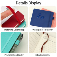 Carnet de notes personnalisé A5 en cuir PU, couverture rigide, esthétique, fournitures scolaires et de bureau, planificateur hebdomadaire minimaliste