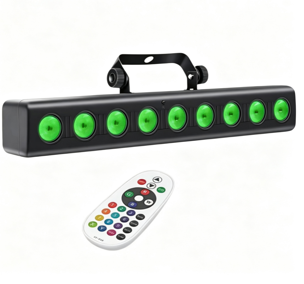 9 LED RGB Wall Wash Light Bar Remote Control DMX512 Color Changing Stage Linear Wash Light for Disco Party Decor Lighting