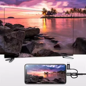 2K 60Hz 1080P HDTV תצוגת מתאם HD כבל עבור iPhone iOS מיקרו USB סוג C נייד הקרנה טלוויזיה