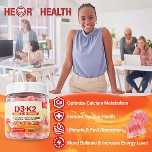 Vigoworld şekersiz Vitamin D3 K2 Vegan yetişkinler için kalsiyum ve MK-7 ile Gummies dolgulu kemik kas dişleri bağışıklık sağlık - Product Image 4