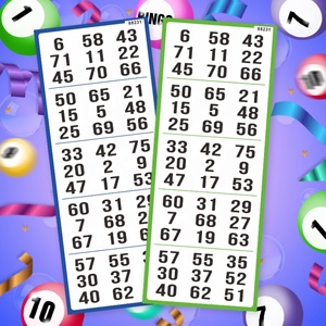 Custom Printed Bingo Ticket <b>Sheets</b> Standard Size High-Quality Art Paper for Long-Lasting Use - Product Image 1