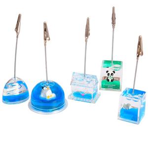 Clip de fixation liquide en forme de carte ronde, en acrylique, décoration mignonne pour la maison, pour papeterie, carte de visite, image, <span class=keywords><strong>pince</strong></span> crocodile, mini forme - Product Image 3