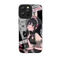 Populaire Anime Personnages Téléphone Cas iPhone 11 12 13 14 15 Pro Max Élégant Dessin Animé Mobile Couverture Protection Antichoc Caractéristiques