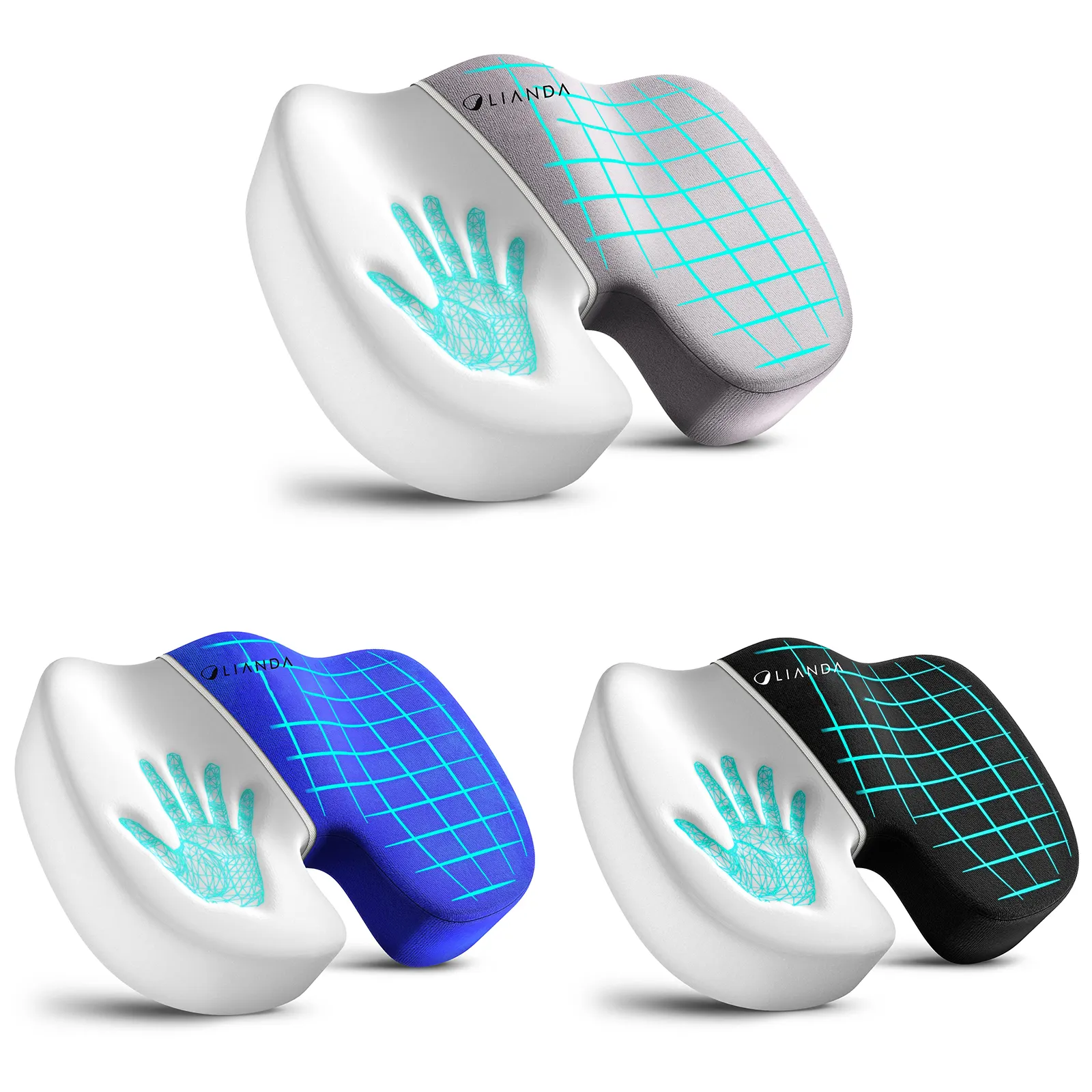 Ergonomic thoải mái Ergo thiết kế Pain Relief Ghế văn phòng bông chống trượt bộ nhớ bọt chỉnh hình ghế đệm
