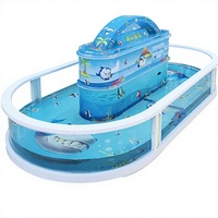 Nouvel équipement de terrain de jeux, jeux d'arcade de pêche multijoueurs, bassin à poissons en métal et fibre de verre pour enfants