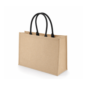 Bolsa de Compras de Yute de Tamaño Mediano con Logotipo Personalizado Directo de Fábrica, Bolsa Reutilizable de Fibra Natural para Compras y Venta al por Menor - Product Image 3
