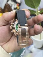 Montre chronographe multifonctionnelle de luxe personnalisée, mouvement de haute qualité avec diamants VK63/7750/4130/4131, acier inoxydable tendance