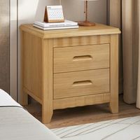 Table de chevet moderne en bois massif de style chinois, couleur crème, avec serrure, armoire de rangement facile à installer pour chambre à coucher en appartement locatif