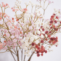 Retro Herfst Kunstmatige Baby's Breath Realistische Zijden Real Touch Thanksgiving Tafeldecoratie Boerderij Homestay Vaas Arrangement