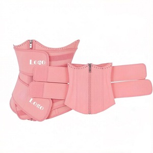 Corset amincissant en latex avec logo, Fajas Colombianas Reductoras, Cinturilla Modeladora pour femme, avec fermeture éclair et 2 ceintures - Product Image 1