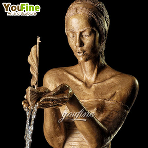 Sculpture de fontaine d'eau en bronze moderne pour l'extérieur, le jardin, le parc, l'hôtel, la place, avec <span class=keywords><strong>des</strong></span> cheveux qui coulent - Product Image 3