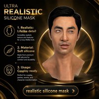 Masque humain hyper réaliste fabriqué en usine avec texture de peau naturelle, production personnalisée flexible disponible, masque en silicone réaliste