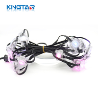 Venta caliente 30mm 24V RGB LED Punto de luz Píxeles UCS1903 Cable negro IP67 Impermeable Xconnector Edificio al aire libre Parque temático Plástico