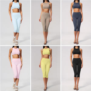 Conjuntos de Yoga Personalizados con Efecto Segunda Piel para Mujer, Pantalones Levanta Glúteos, Ropa Deportiva para Entrenamiento y Running, Ropa de Gimnasio, Conjunto de Sujetador de Yoga, Conjunto de Yoga con Costuras Invisibles - Product Image 4