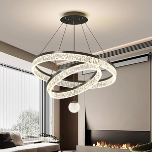 Lampadario a Sospensione Moderno in Acrilico con LED ad Altezza Regolabile per Interni <span class=keywords><strong>Soggiorno</strong></span> <span class=keywords><strong>Sala</strong></span> da <span class=keywords><strong>Pranzo</strong></span> Illuminazione Decorativa per la Casa - Product Image 4