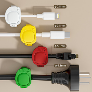 Clip de Cable colorido Soporte de cable ajustable debajo del escritorio Organizador de cables Soporte de cable para mesa de pared - Product Image 4