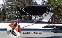 Shenghui Marine Quincaillerie Bateau 316 En Acier Inoxydable À Dégagement Rapide Broche Bimini Top Rotation Pivotant Pont Charnière Montage Latéral Raccord