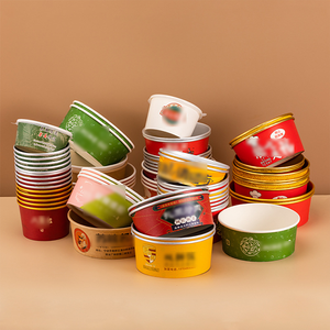 Ciotole <span class=keywords><strong>per</strong></span> Snack in Carta Ecologica Biodegradabile, Contenitori <span class=keywords><strong>per</strong></span> Insalata con Coperchi Personalizzati, Stampa in Lamina d'Oro e Goffratura - Product Image 4