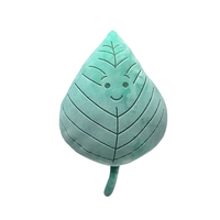 Jouet en peluche personnalisé avec logo, feuille de ginkgo, feuille d'érable, petite plante mignonne, poupées en peluche, compagnon, coussin apaisant, poupées souriantes de dessin animé