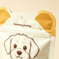 Sachet Doypack Personnalisé Durable à Gravure pour Aliments pour Animaux de Compagnie, Haute Protection Contre l'Humidité, Sacs Mylar Refermables avec Fermeture Éclair pour Friandises pour Chats et Chiens