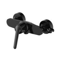Mitigeur de douche Mitigeur de douche Finition noire mate Robinet de douche en laiton durable pour hôtel de luxe Salle de bain moderne