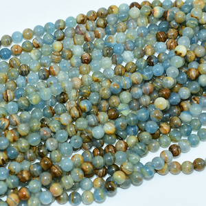 Commercio all'ingrosso della fabbrica di Calcite blu naturale 100% 4/6/8/10mm rotondo sfuso perle di pietre preziose per la creazione di gioielli a prezzi competitivi - Product Image 5