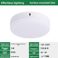 Plafonnier LED Moderne Sans Cadre en Plastique 40W, Grand Spot Encastré pour la Maison, Protection Oculaire, Utilisation Intérieure Douce, Garantie 2 Ans