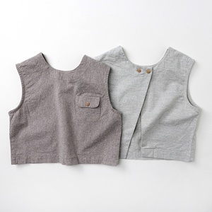 Nouvelle collection printemps-été : Gilet <span class=keywords><strong>sans</strong></span> <span class=keywords><strong>manches</strong></span> en coton uni pour bébés garçons – Vêtements pour enfants - Product Image 1