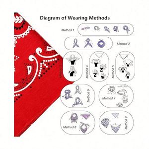 Bandana Classique Paisley de Haute Qualité, Impression Double Face, En Stock, Pas Cher, Vente en Gros, Noël, OEM, Multicolore - Product Image 3