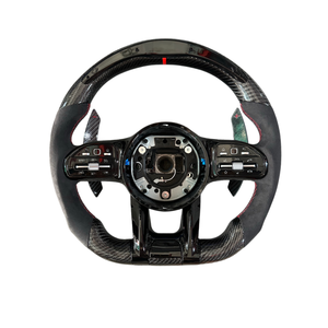 <span class=keywords><strong>Volante</strong></span> Deportivo Akantra de Cuero y Fibra de Carbono con LED, Compatible con Modelos Mercedes-Benz de 2010 a <span class=keywords><strong>2022</strong></span> - Product Image 2