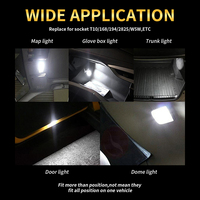 Ampoule LED T10 W5W pour feux de position de stationnement de voiture feux de dôme de carte intérieure 12V Canbus 3020 puces 10SMD pour livraison gratuite