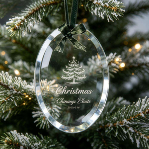 Vente en gros de pendentifs de Noël en verre K9 vierge de haute qualité, personnalisables par broderie et impression UV, avec bords biseautés - Product Image 4