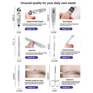 Ensemble de manucure en gros, 7 pièces, coupe-ongles en acier au carbone, outil de soin des ongles personnel, kits de pédicure pour femmes et hommes - Product Image 3