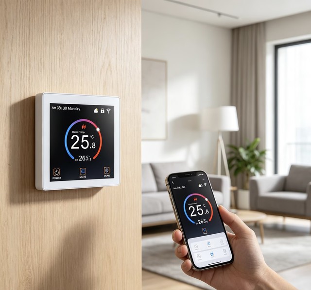Smart Voice Control Thermostat WiFi TFT Display Temperature Controller for Electric Floor Heating Water/Boiler Tuya Zigbee