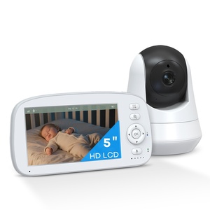 Pantalla grande de fábrica Larga espera Detección de llanto Niñera electrónica Monitor de bebé de video inalámbrico inteligente de 5 pulgadas con cámara - Product Image 1