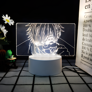 <span class=keywords><strong>Prix</strong></span> de gros, adorable lampe de nuit 3D d'anime Gojo Satoru, option de logo personnalisé, lampe décorative à <span class=keywords><strong>changement</strong></span> de couleur 7 couleurs pour chambres à coucher - Product Image 6
