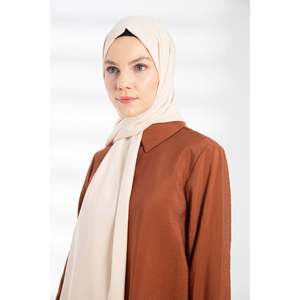 Chal de punto crepé beige - Product Image 4