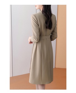 Coupe-Vent Long Femme <span class=keywords><strong>S</strong></span>-3XL Genou Nouveau <span class=keywords><strong>Style</strong></span> Printemps Automne Manteau Populaire Ensembles Veste Gilet Pantalon - Product Image 4