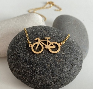 Collar con Colgante de <span class=keywords><strong>Bicicleta</strong></span> Pequeña de Acero Inoxidable Personalizado, Estilo Deportivo Informal, Regalo para Ciclistas - Product Image 4