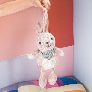 ODM Bunny dệt kim Thú nhồi bông Crochet ngủ mềm thỏ đồ chơi sang trọng trẻ em an toàn dễ dàng rửa đan bé Crochet Thú nhồi bông - Product Image 5
