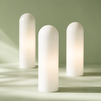 Abat-jour cylindrique blanc en verre sodocalcique soufflé à la main pour suspension simple, pièces de rechange pour éclairage intérieur domestique