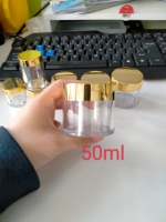 Bocaux en plastique de luxe avec couvercles dorés 20g 30g 50g 60g Pots vides pour crème pour le visage Poudre acrylique Emballage pour soins de la peau