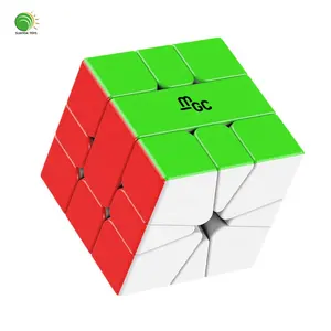 YONGJUN-cubo magnético MGC SQ con pieza de repuesto negra, cubo mágico YJ profesional, rompecabezas, juguetes educativos