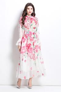 Abito floreale lungo estivo da donna alla moda abbigliamento Casual Maxi abiti eleganti (vestito taglie forti disponibile) - Product Image 5